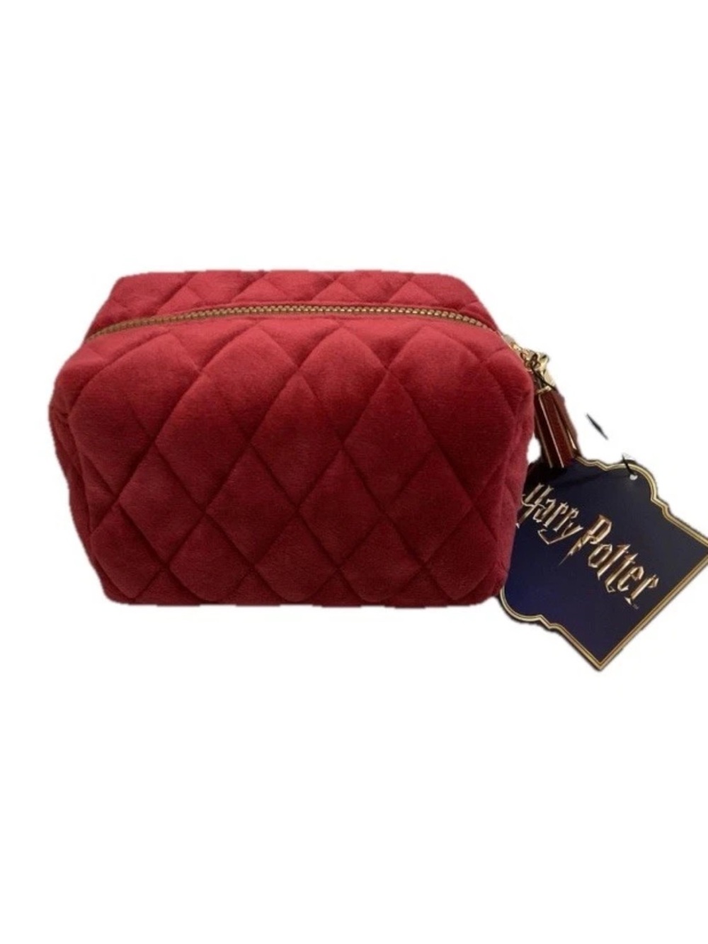 Harry Potter Quilted Velvet Cosmetic Pouch - Red - Picture 2 of 2